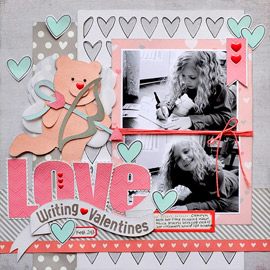 Love Writing Valentines Layout by Jana Eubank