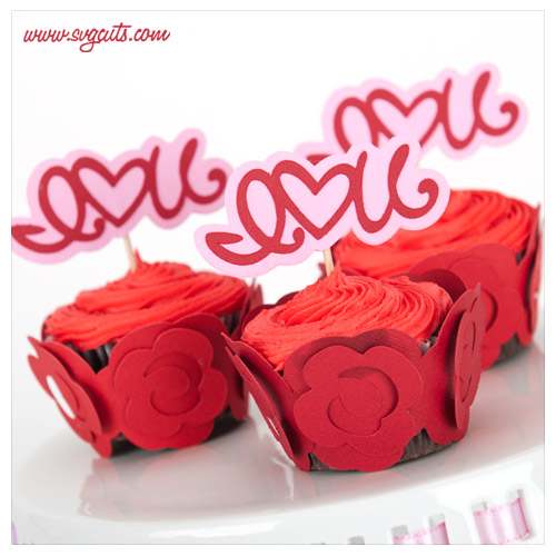 Valentine Cupcake Wrappers Svg Kit Blog