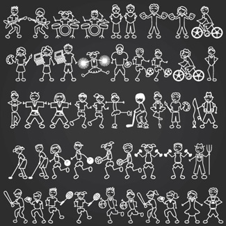 Stick Figure Sports and Activities SVG Collection