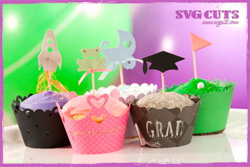 Family Party Cupcake Wrappers SVG Kit