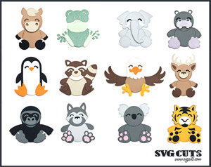 Cuddly Animals Part II SVG Collection