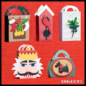 Christmas Gift Bags SVG Kit