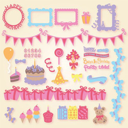 Birthday Elements SVG Collection