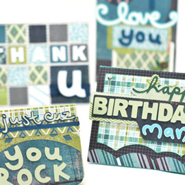 These masculine cards are from our SVG Kit simply called "Guy Cards."  I used paper by BasicGrey called the Oliver Collection Pack and some coordinating AC Cardstock from PumpkinCartCrafts.com (the Earth Tones pack).  But it got me to thinking...  Just what IS it that makes a guy card?  We get this question ALL the time - "Are you guys going to come out with some more 'guy' designs?"