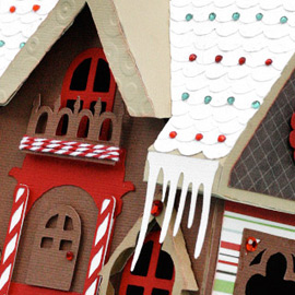 Christmas in June? When the Peony Cottage SVG Kit came out Leo said he was doing a Halloween version and asked if any of the design team would like to create a Christmas version. I volunteered and must admit it was a bit hard to get into the holiday spirit at the end of May but once I jumped into the project I had a blast with it.