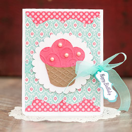 Happy Birthday Cupcake Card by Corri Garza