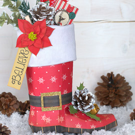 Santa Boot Stocking by Thienly Azim