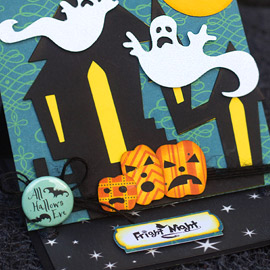 Spooky Halloween Easel Card by Corri Garza