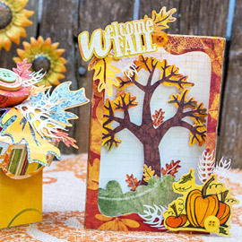 Falling Leaves Card and Box Set by Kathy Helton