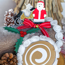Christmas Yuletide Log Cake Gift Box by Thienly Azim