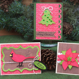Quick and Easy Christmas Card Trio by Corri Garza