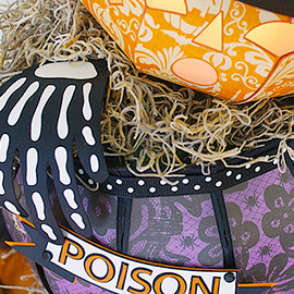 Spooky Pumpkin Cauldron by Hilary Kanwischer