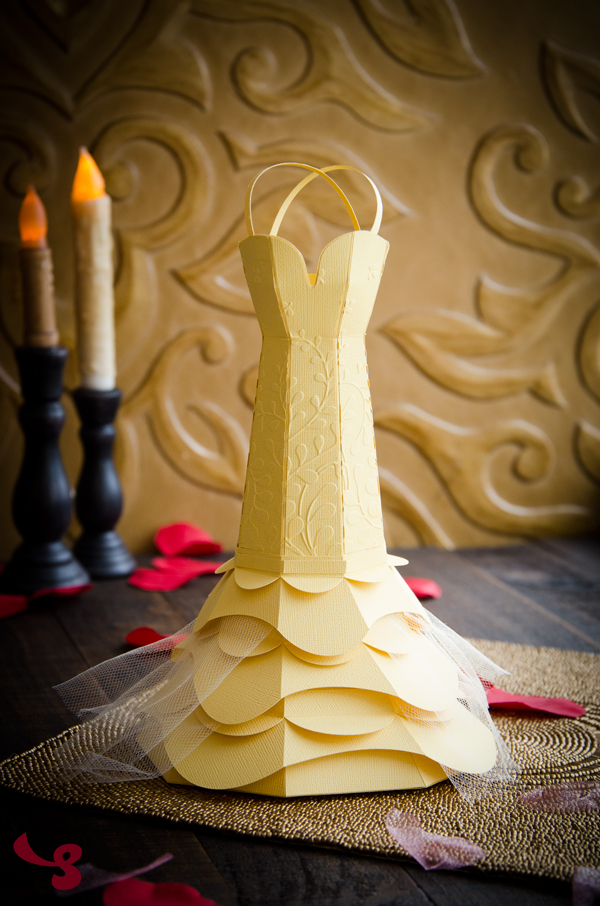 Belle of the Ball - DIY Paper Gown Gift Box