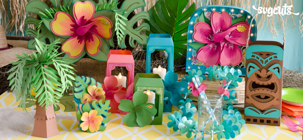 Tiki Party projects from SVGCuts