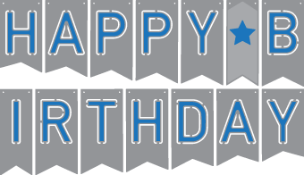 Free Birthday Banner Cutting File from SVGCuts #svgfiles #svgcuts