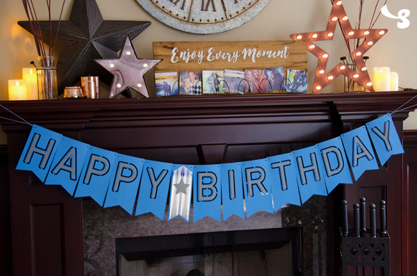 Free Birthday Banner Cutting File from SVGCuts #svgfiles #svgcuts